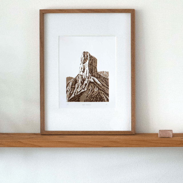 Linocut 'Mont Aiguille'