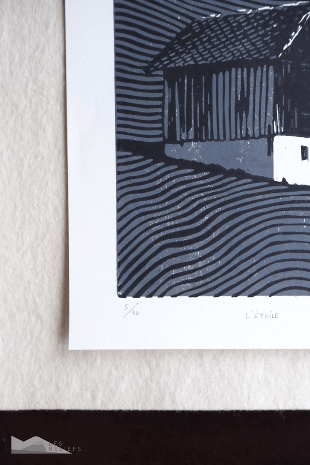 Linocut 'l'Étoile'
