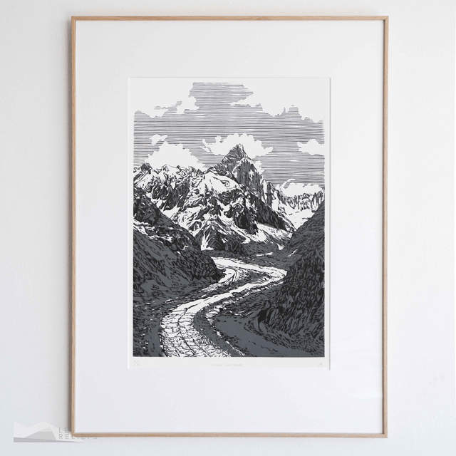 Woodcut 'Nieuwe Steentijd'