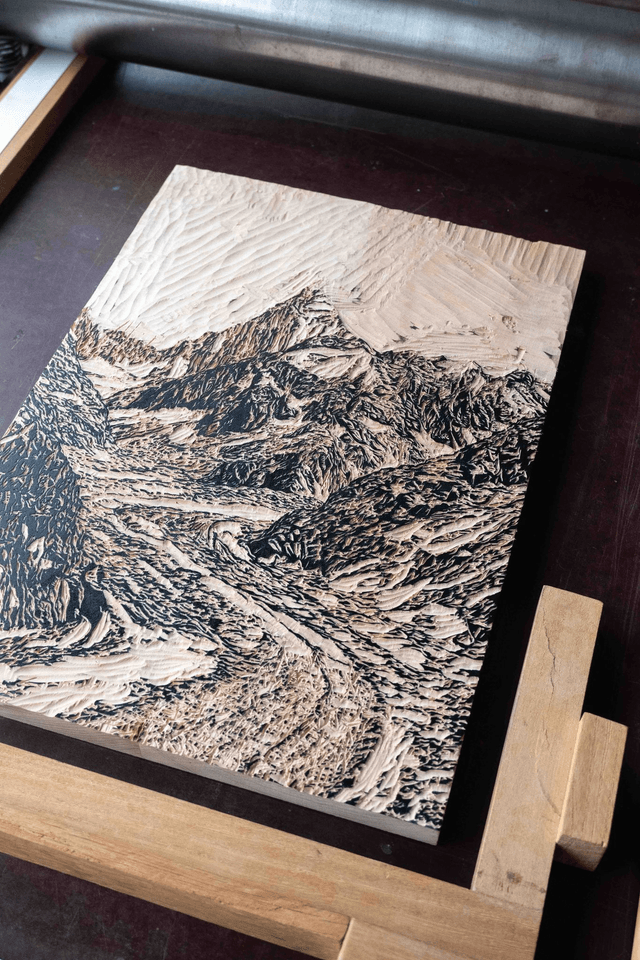 Woodcut 'Nieuwe Steentijd'