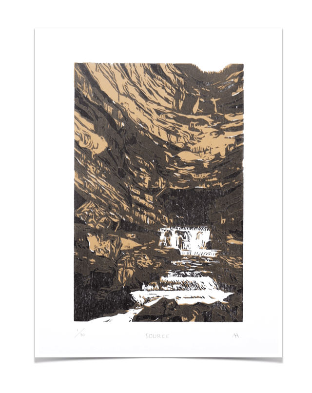 Woodcut 'Source'