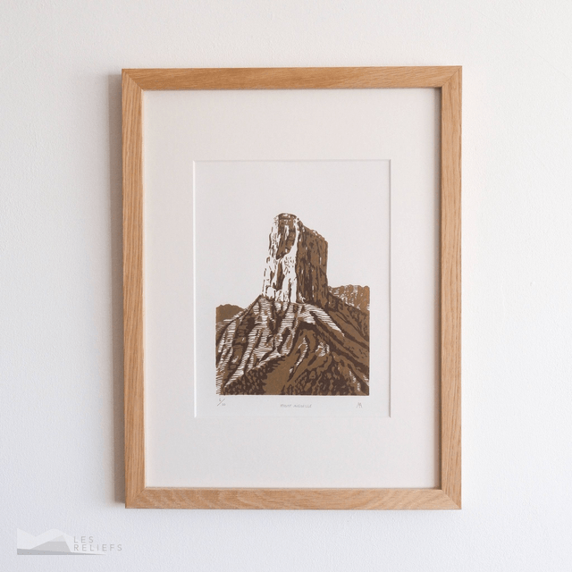 Linocut 'Mont Aiguille'