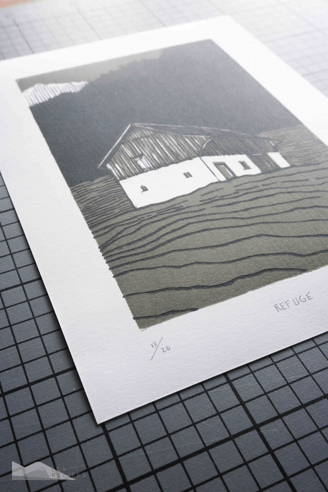 Woodcut 'Refuge'
