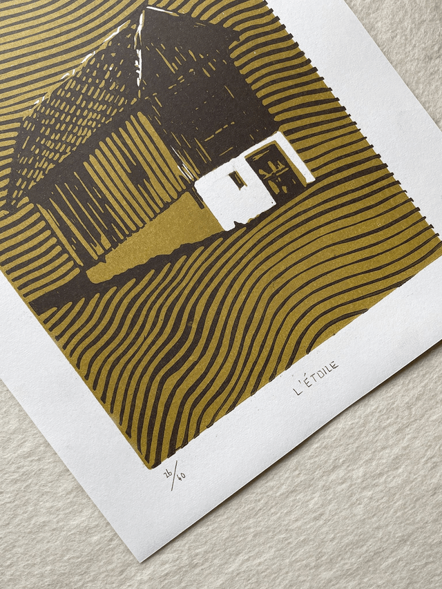 Linocut 'l'Étoile'