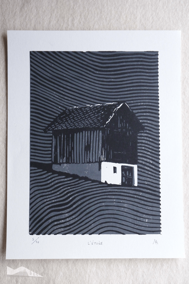 Linocut 'l'Étoile'