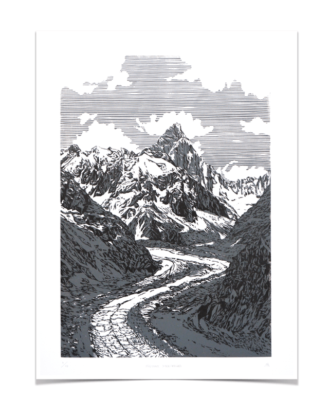 Woodcut 'Nieuwe Steentijd'