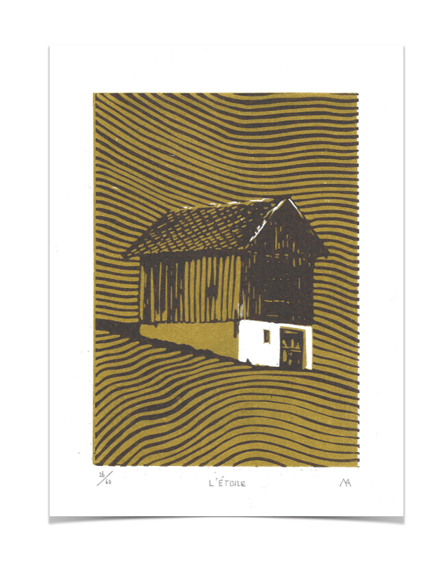 Linocut 'l'Étoile'