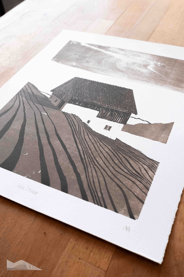 Woodcut 'Solitude'
