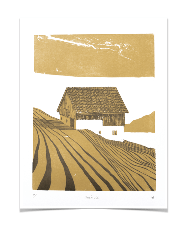 Woodcut 'Solitude'
