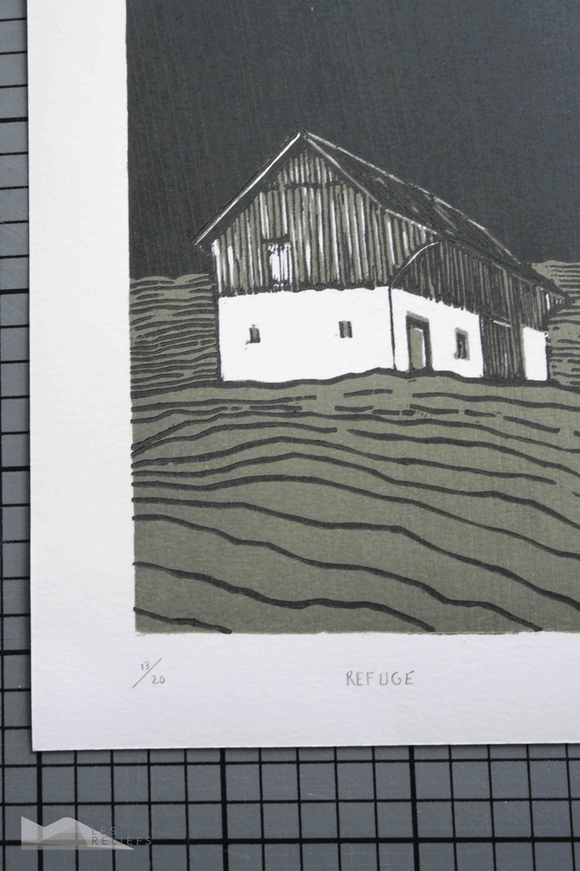 Woodcut 'Refuge'