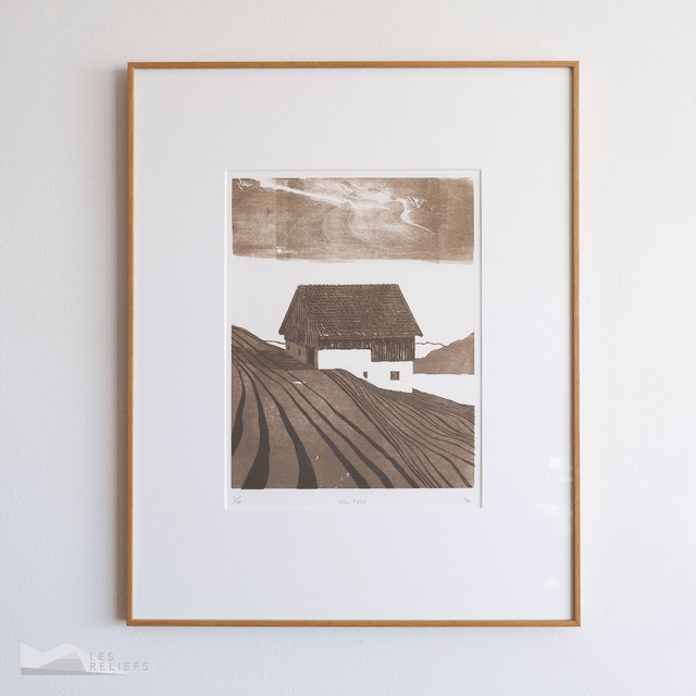Woodcut 'Solitude'