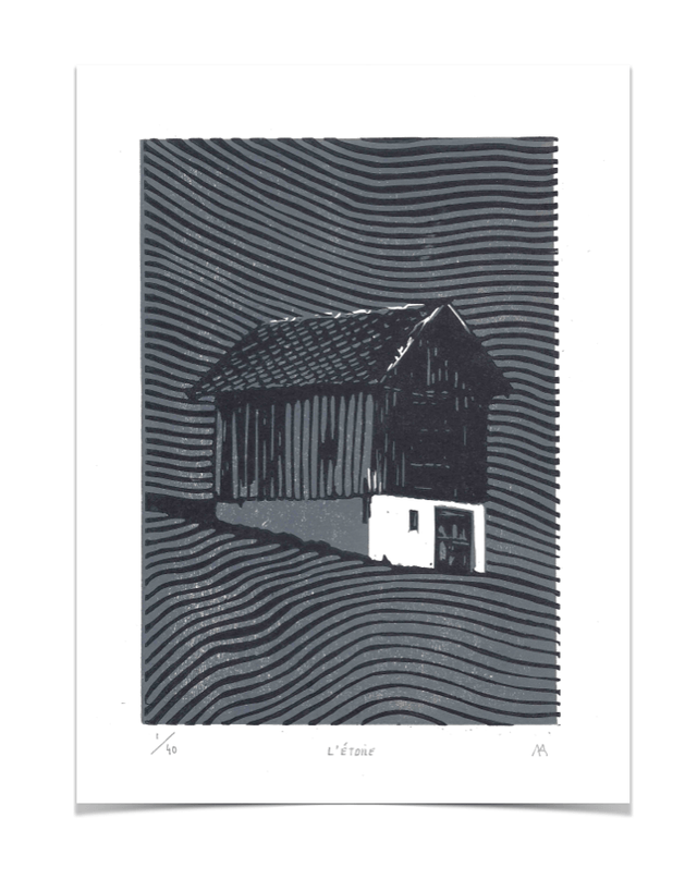 Linocut 'l'Étoile'