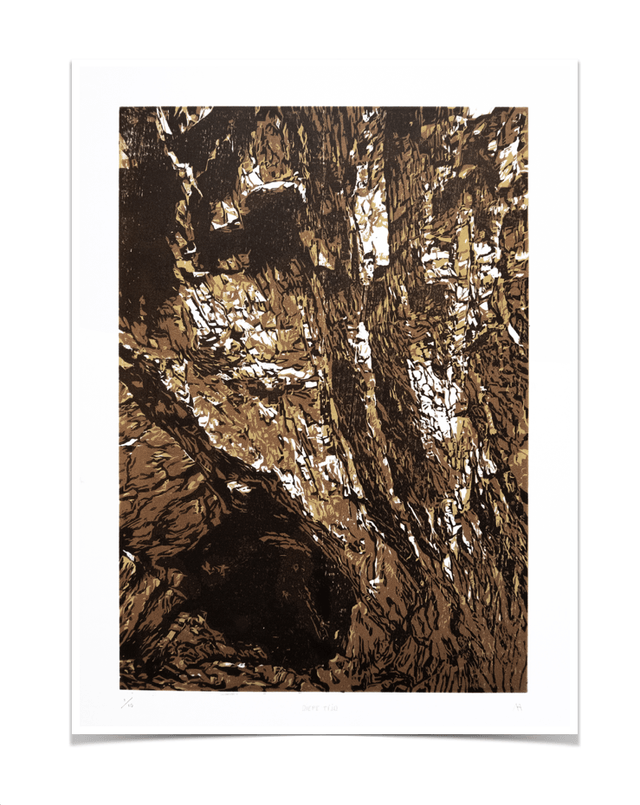 Woodcut 'Diepe Tijd'